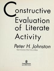 Cover of: Constructive evaluation of literate activity