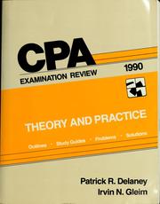 Cover of: Cpa examination review, 1990: theory & practice