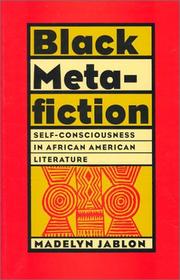 Cover of: Black metafiction by Madelyn Jablon