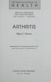 Cover of: Arthritis by Mary C. Powers