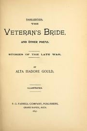 Cover of: The veteran's bride, and other poems: stories of the late war