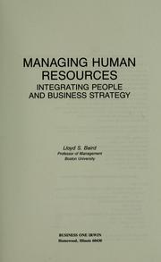 Cover of: Managing human resources by Lloyd Baird