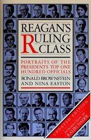 Cover of: Reagan's ruling class: portraits of the president's top one hundred officials