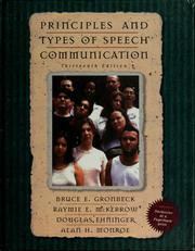 Cover of: Principles and types of speech communication