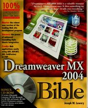 Cover of: Dreamweaver MX 2004 Bible