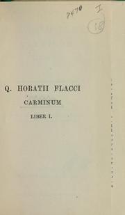 Cover of: Carminum liber I by Horace