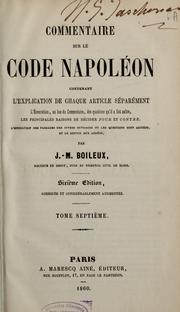 Cover of: Commentaire sur le Code Napoléon...