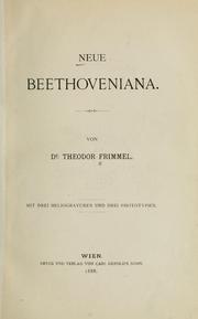 Cover of: Neue Beethoveniana