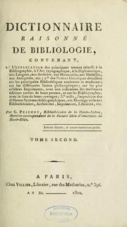 Cover of: Dictionnaire raisonné de bibliologie by Gabriel Peignot, Gabriel Peignot