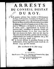 Arrests du Conseil d'Estat du roy by France. Conseil d'État