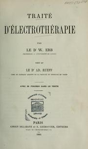 Cover of: Traité d'électrothérapie