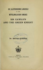 Cover of: Die alliterierende Langzeile in der mittelenglischen Romanze Sir Gawayn and the Green Knight