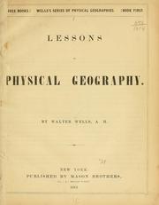 Front cover of Lessons in physical geography by Walter Wells