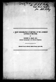 Cover of: A brief consideration of empyema of the accessory cavities of the nose