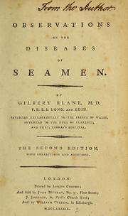 Cover of: Observations on the diseases of seamen