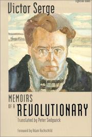 Cover of: Memoirs of a revolutionary by Victor Serge