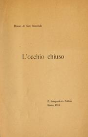 Cover of: L'occhio chiuso
