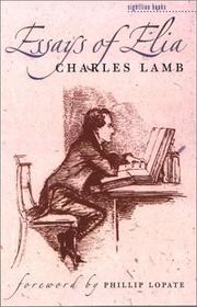 Cover of: Essays of Elia by Charles Lamb