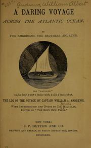 Cover of: A daring voyage across the Atlantic Ocean by William Albert Andrews