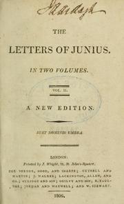 Cover of: The letters of Junius: in two volumes
