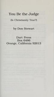 Cover of: You be the judge by Don Douglas Stewart