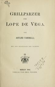 Cover of: Grillparzer und Lope de Vega