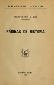 Cover of: Páginas de  historia by Bartolomé Mitre