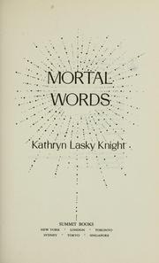 Cover of: Mortal words