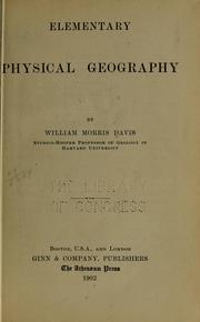 Cover of: Elementary physical geography by Davis, William Morris
