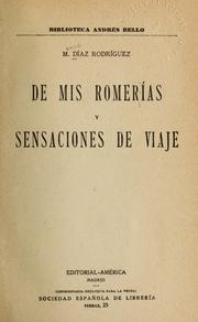 Cover of: De mis romerías y sensaciones de viaje.