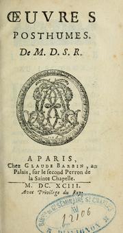 Cover of: Oeuvres posthumes de M.D.S.R.