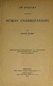 Cover of: An enquiry concerning human understanding by David Hume