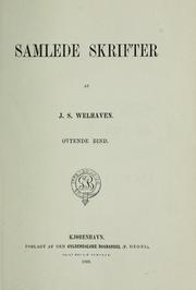 Cover of: Samlede skrifter af J.S. Welhaven