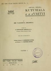 Cover of: Adhvara mimamsa kutuhala vritti