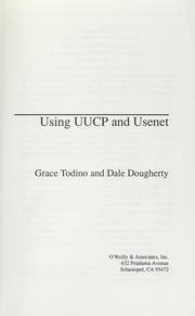 Cover of: Using UUCP and Usenet by Grace Todino-Gonguet