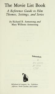 Cover of: The movie list book by Richard B. Armstrong
