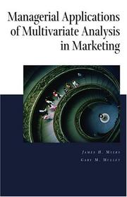 Cover of: Managerial applications of multivariate analysis in marketing