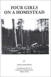 Cover of: Four Girls on a Homestead (Local History Paper 3) | Carol Ryrie Brink