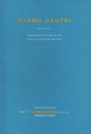 Cover of: Syama Sastri: and Other Famous Figures of South Indian Music