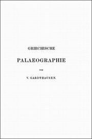 Cover of: Griechische Palaeographie by von V. Gardthausen