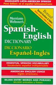 Cover of: Merriam-Webster's Spanish-English dictionary. by 