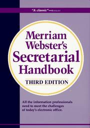 Cover of: Merriam-Webster's secretarial handbook. by 