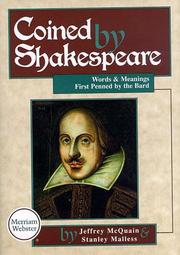 Cover of: Coined by Shakespeare: words and meanings first used by the Bard