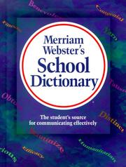 Cover of: Merriam-Webster's school dictionary. by 