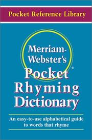 Cover of: Merriam-Webster's pocket rhyming dictionary.