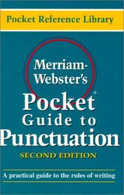 Cover of: Merriam-Webster's pocket guide to punctuation.