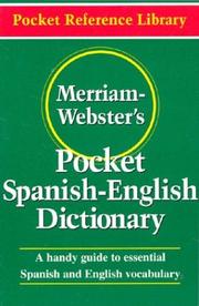 Cover of: Merriam-Webster's Pocket Spanish-English dictionary.