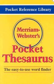 Cover of: Merriam-Webster's pocket thesaurus. by 