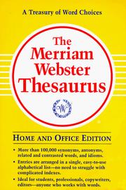 Cover of: The Merriam-Webster thesaurus.