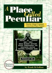 Cover of: A place called Peculiar: stories about unusual American place-names